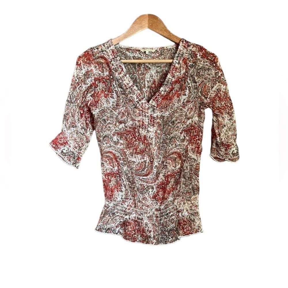 3 for $30! Rw&Co patterned‎ sheer blouse